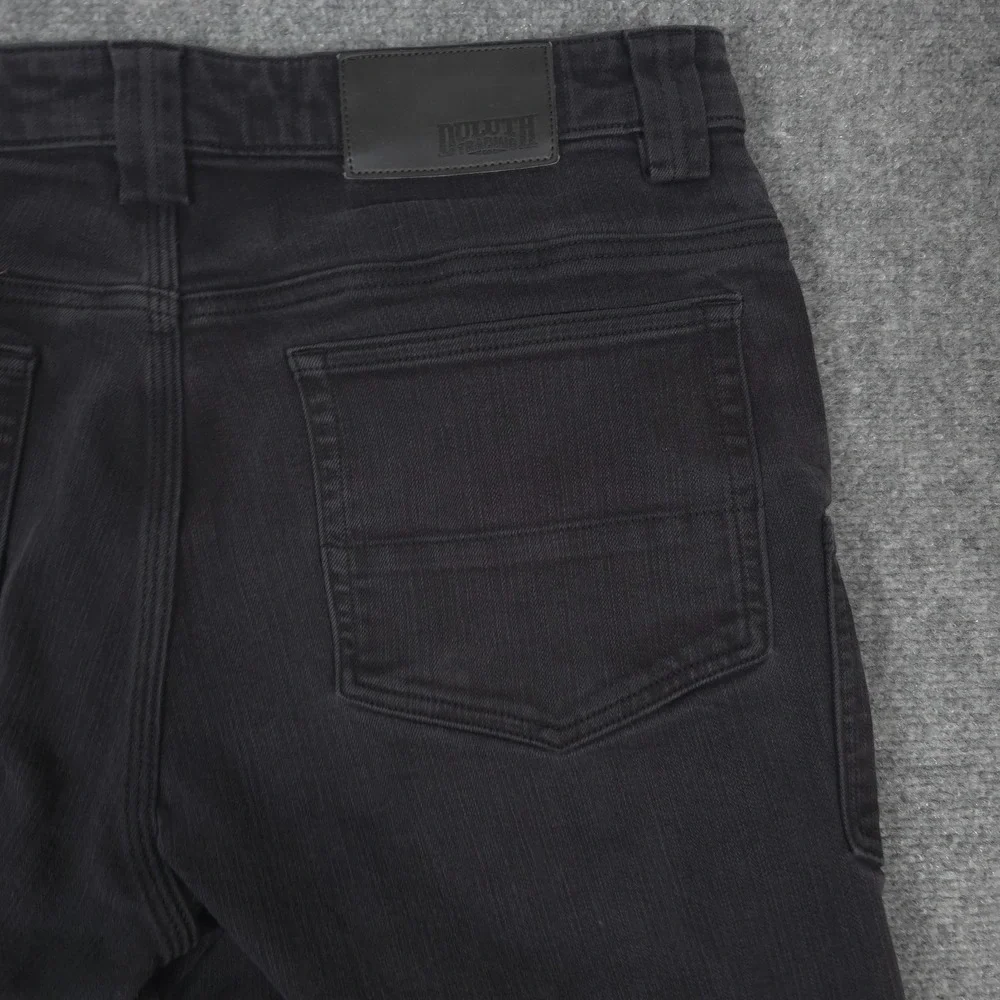 Duluth Trading Ballroom Double Flex Jeans Mens 34x29* Black Relaxed Fit READ